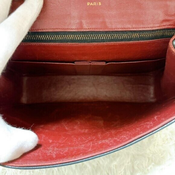 CHANEL 24K Classic Flap Bag Vintage Envelope Chevron Lambskin Leather Purse - Picture 11 of 11